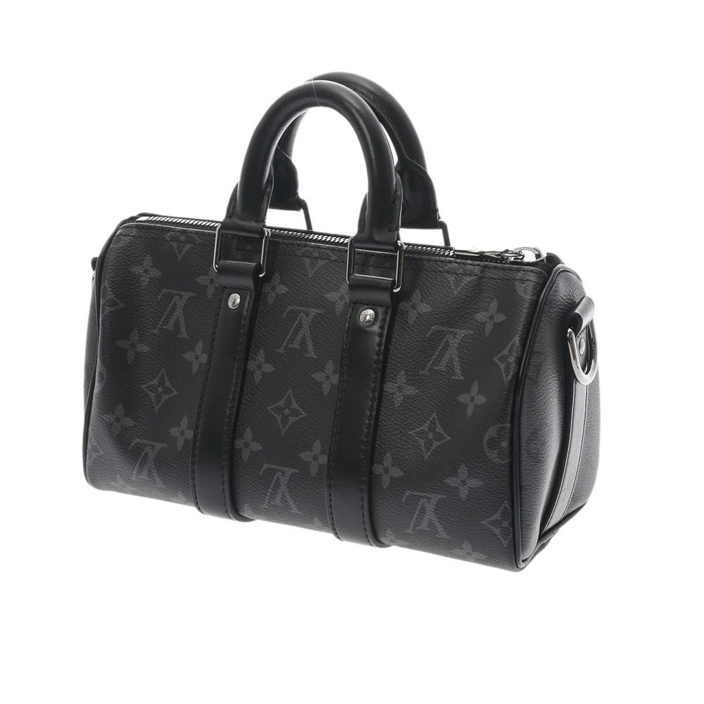 Louis Vuitton Monogram Eclipse Bag Boston Black Canvas Keepall Black Bandoulire